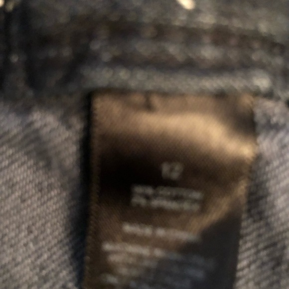 Express  size 12 blue Jean skirt stretch dark denim mini skirt with pockets - Picture 7 of 12